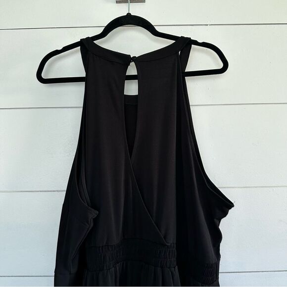 Torrid Women’s 4 Black Studio Knit Goddess Neck Romper New NWT - Picture 2 of 5